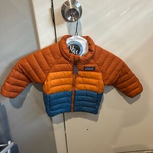 Patagonia Teal and Blue Quilted Jacket